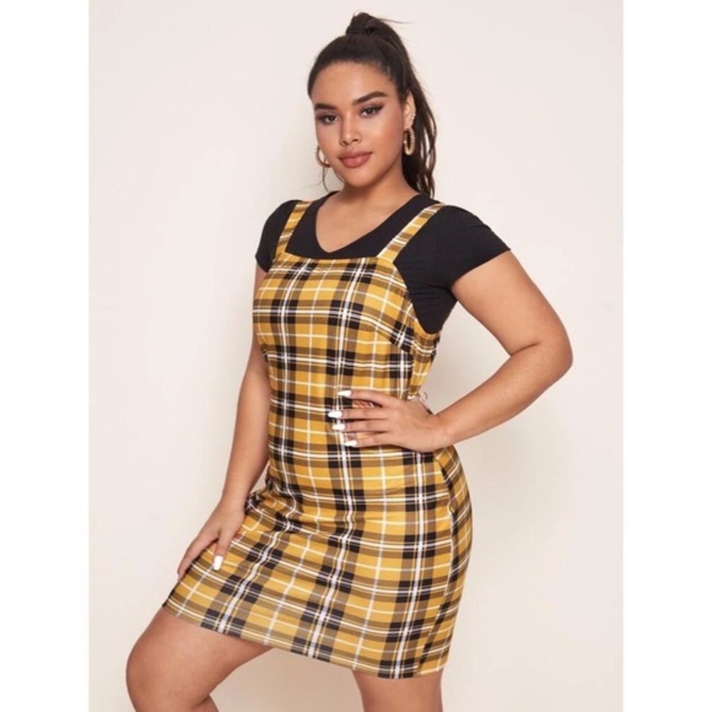 Plaid Bodycon Mini Dress